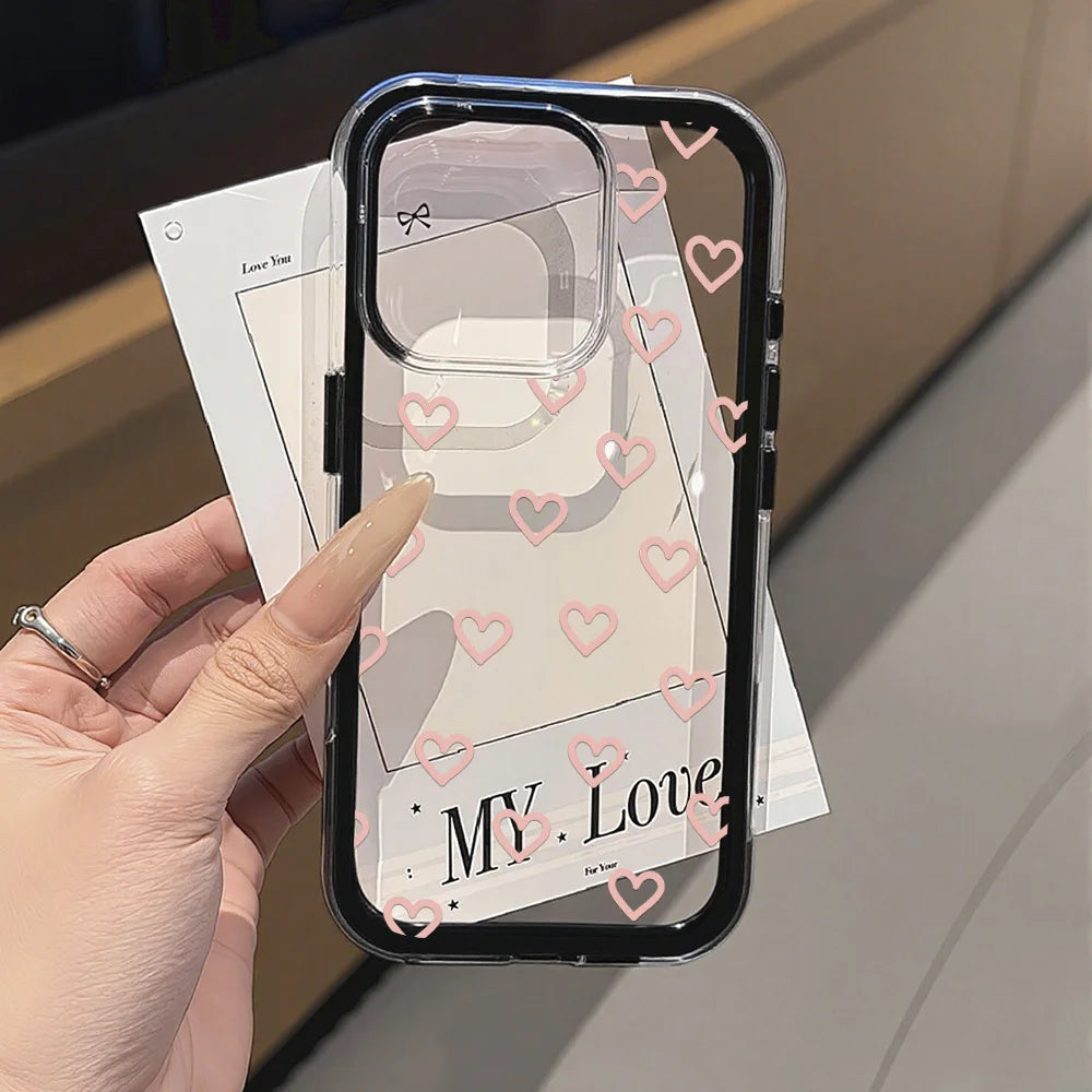 Adorable Heart Silicone Clear Case