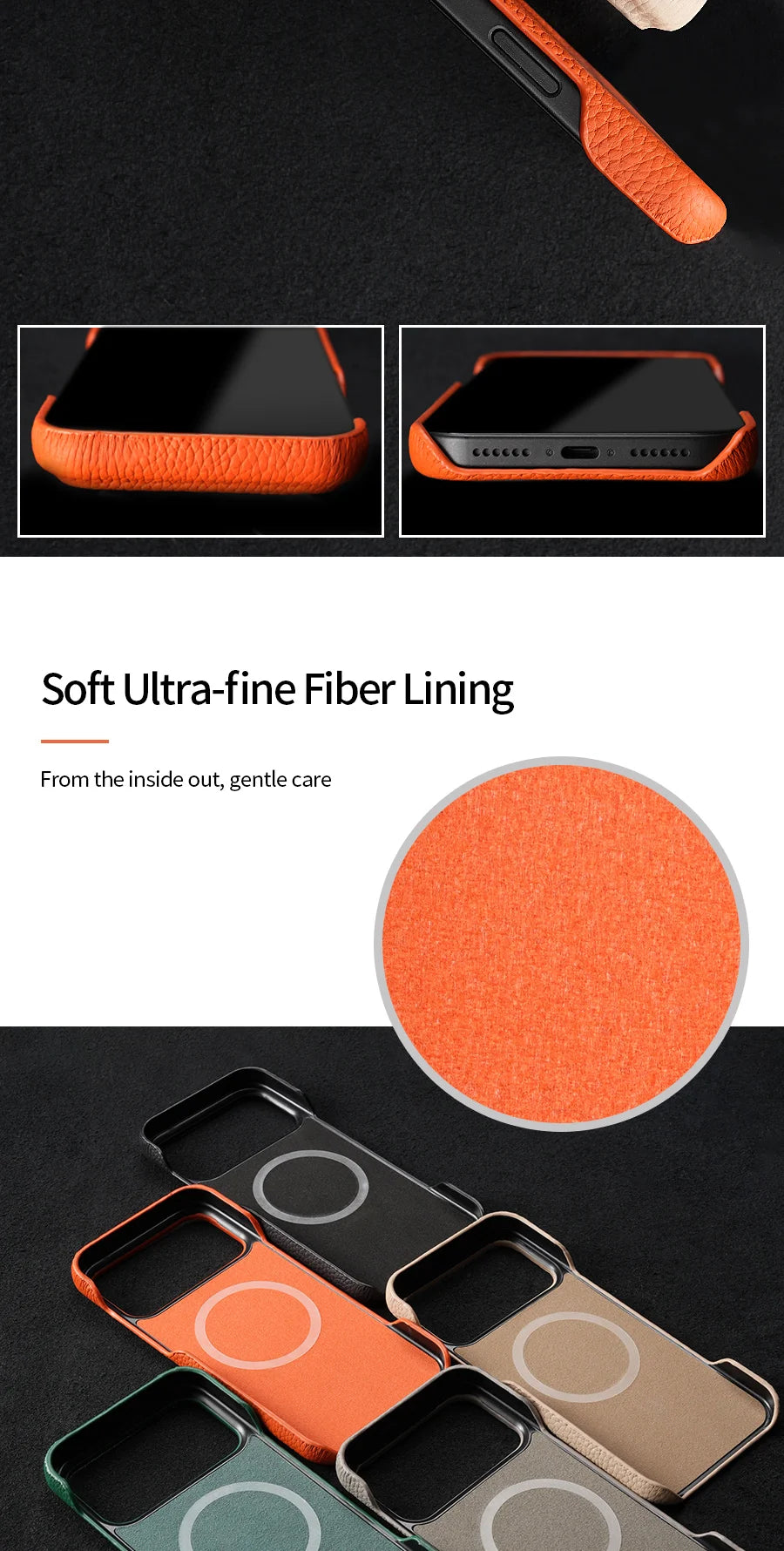 Luxury Natural Cowhide Leather Case
