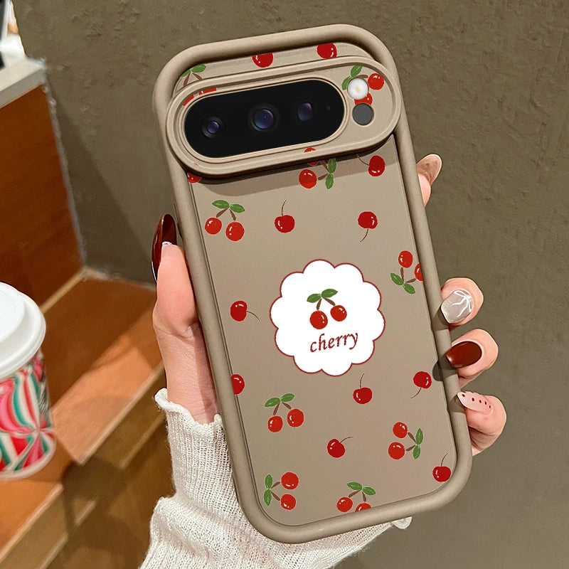 Cute Cherry Silicone Pixel Case