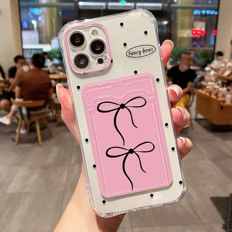 Aesthetic Floral Card Holder Case