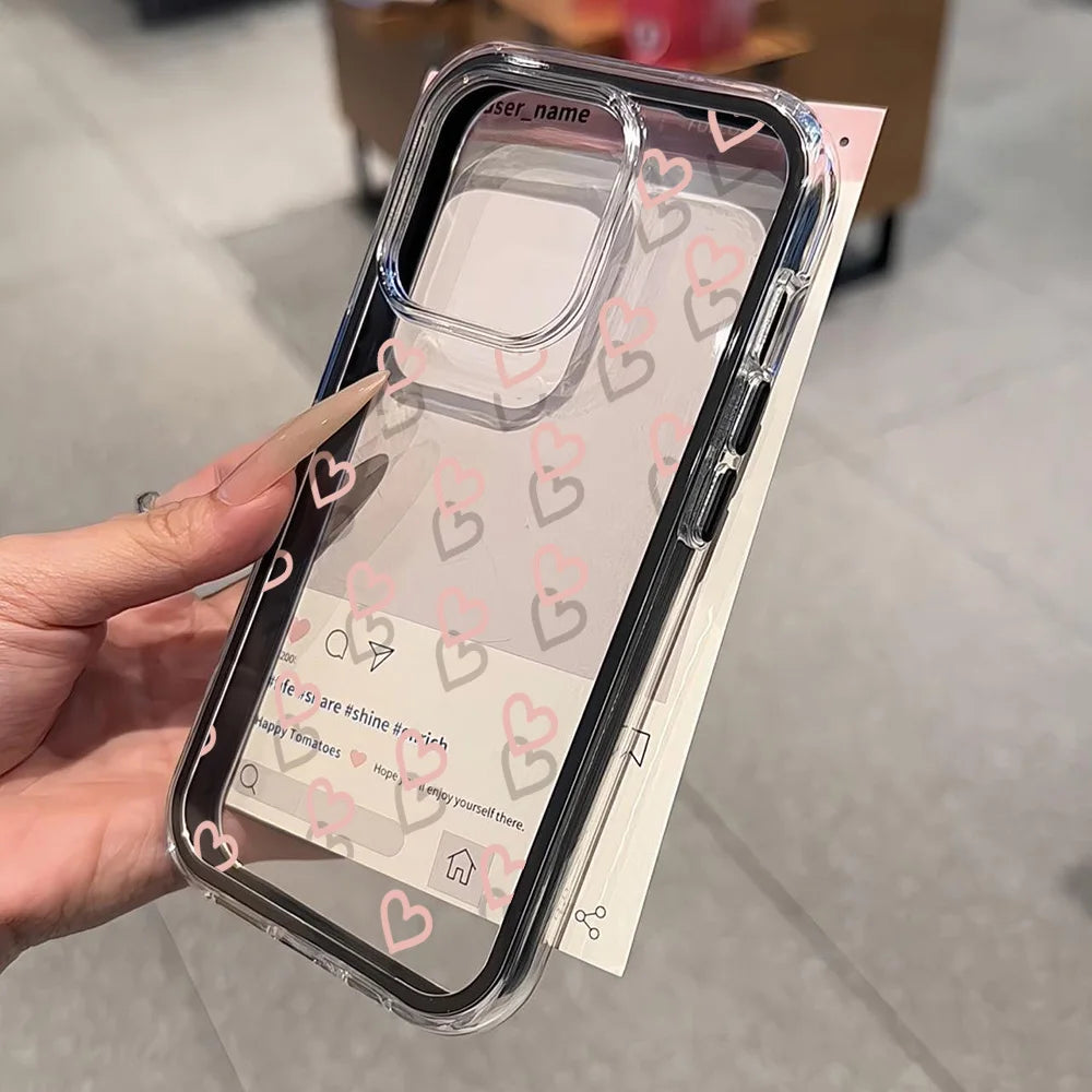 Adorable Heart Silicone Clear Case