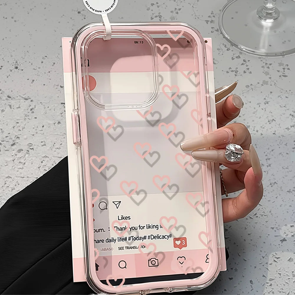 Adorable Heart Silicone Clear Case