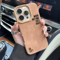 Lettered Faux Leather Textured Case