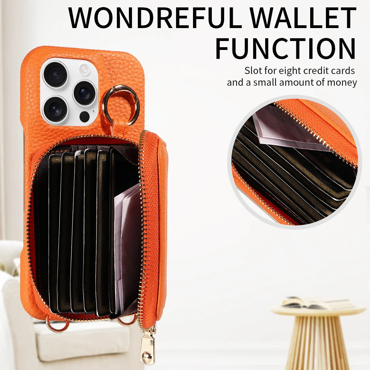 Faux Crossbody Wallet Case