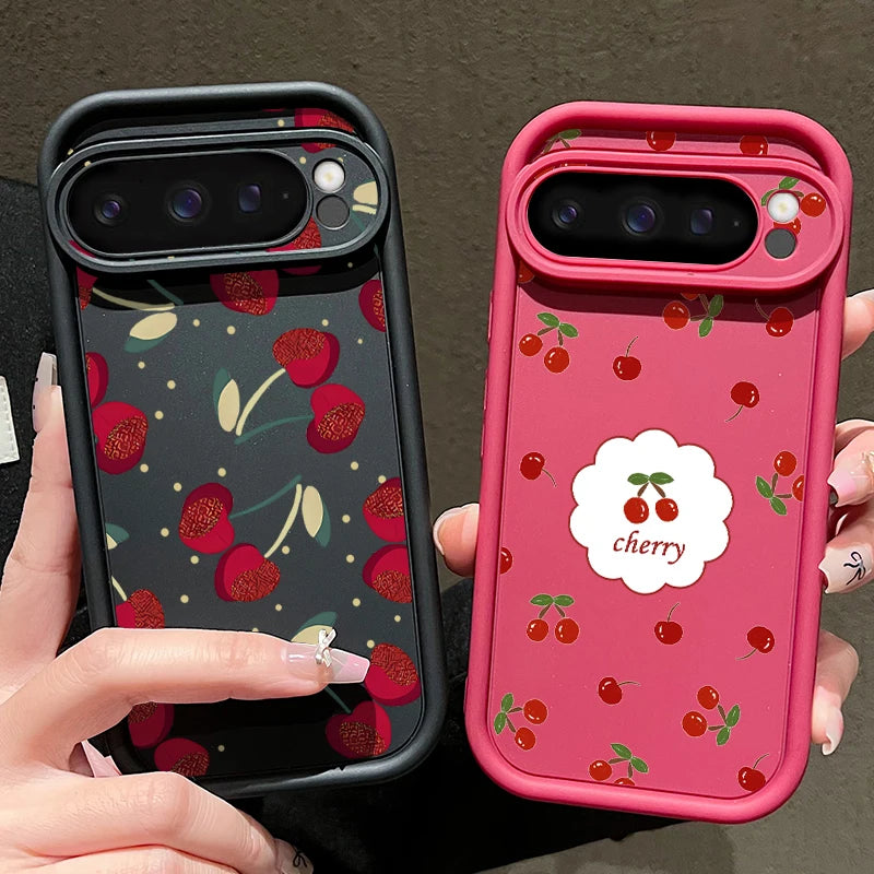 Cute Cherry Silicone Pixel Case
