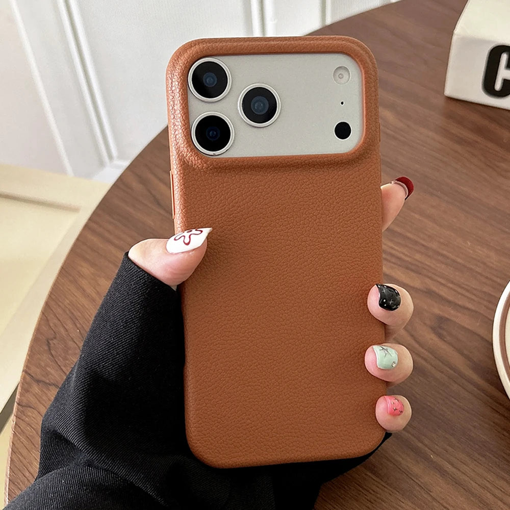 Luxury Leather Texture Grip Case