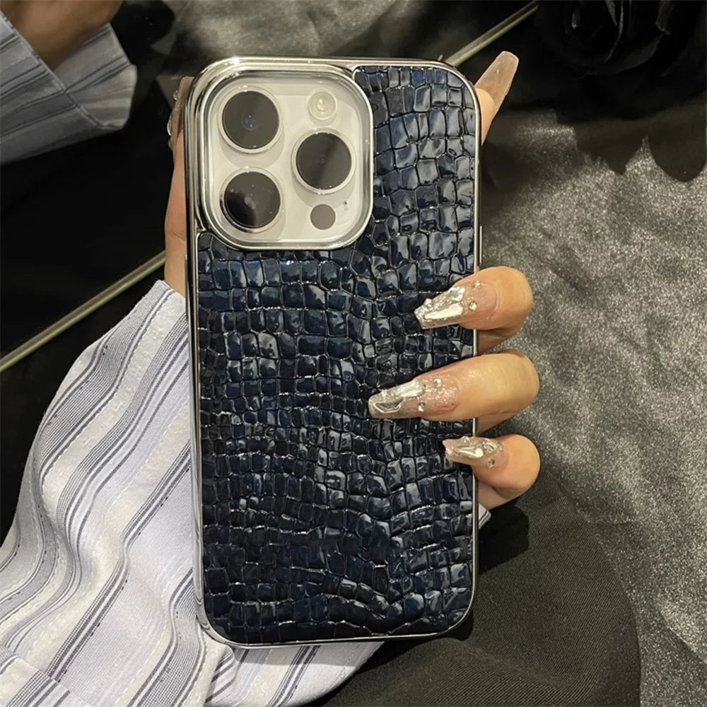 Luxury Croc Gloss Case