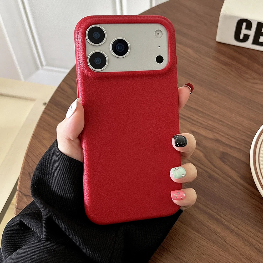 Luxury Leather Texture Grip Case