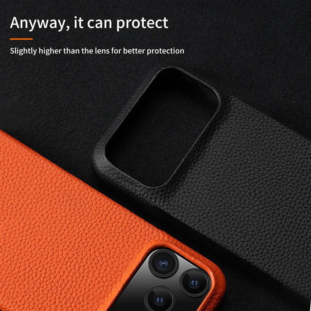 Luxury Natural Cowhide Leather Case
