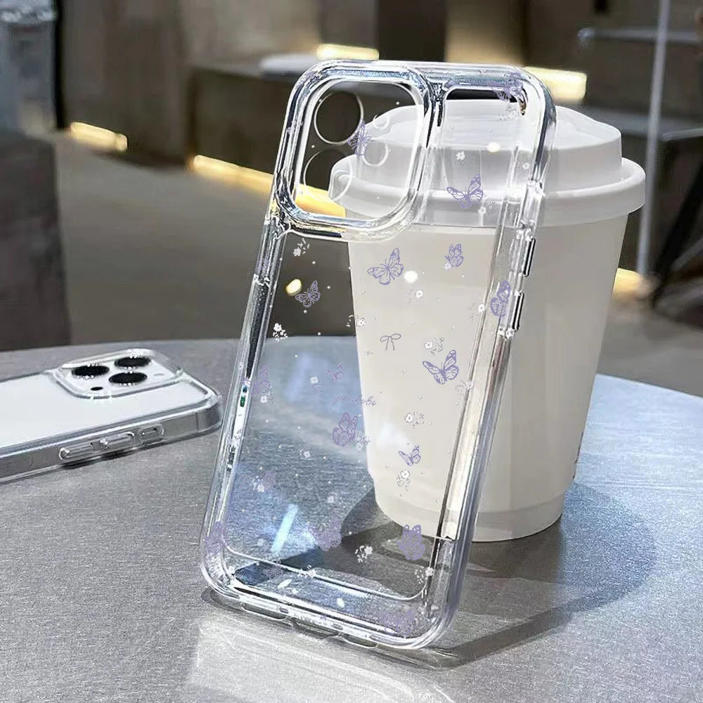 Crystal Butterfly Clear Case