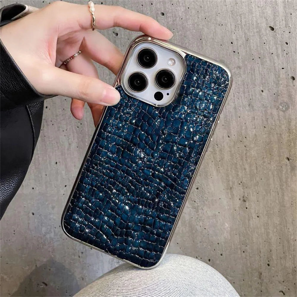 Luxury Croc Gloss Case