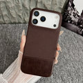 Business Splice Leather Nylon Fabric Case