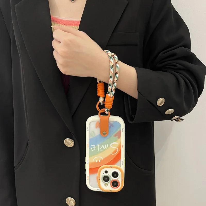 Rainbow Smilley Ink Wrist Case
