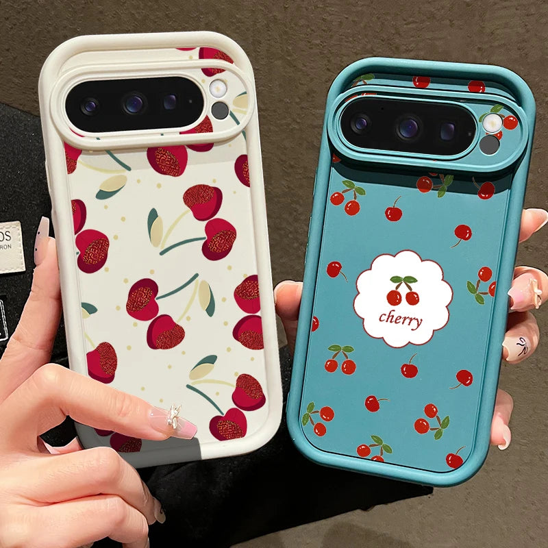 Cute Cherry Silicone Pixel Case