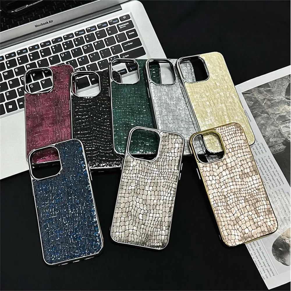 Luxury Croc Gloss Case