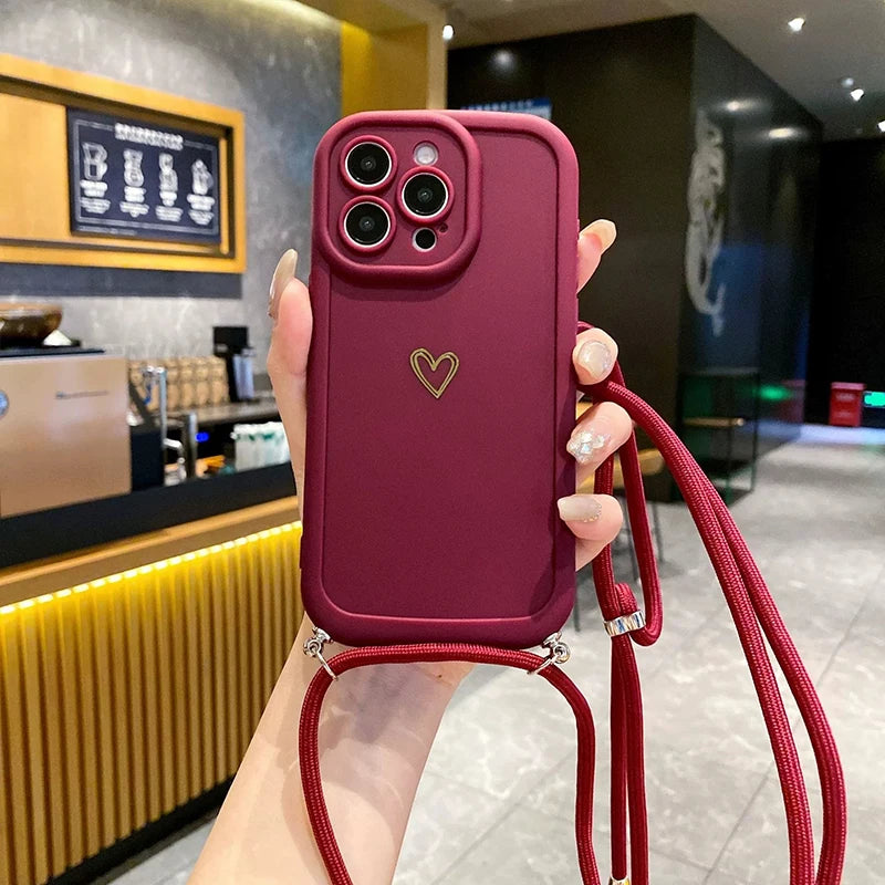 Love Lanyard Crossbody Case