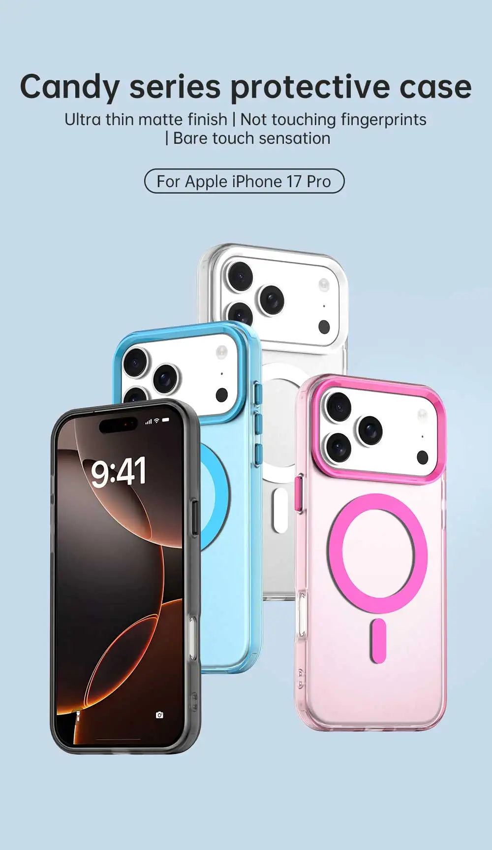 Shockproof Matte Clear Case