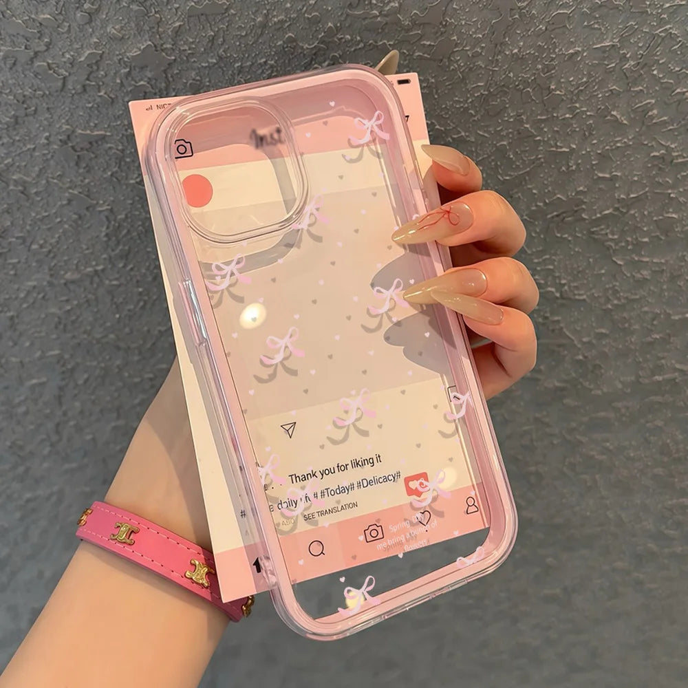 Cute Pink Bow Case