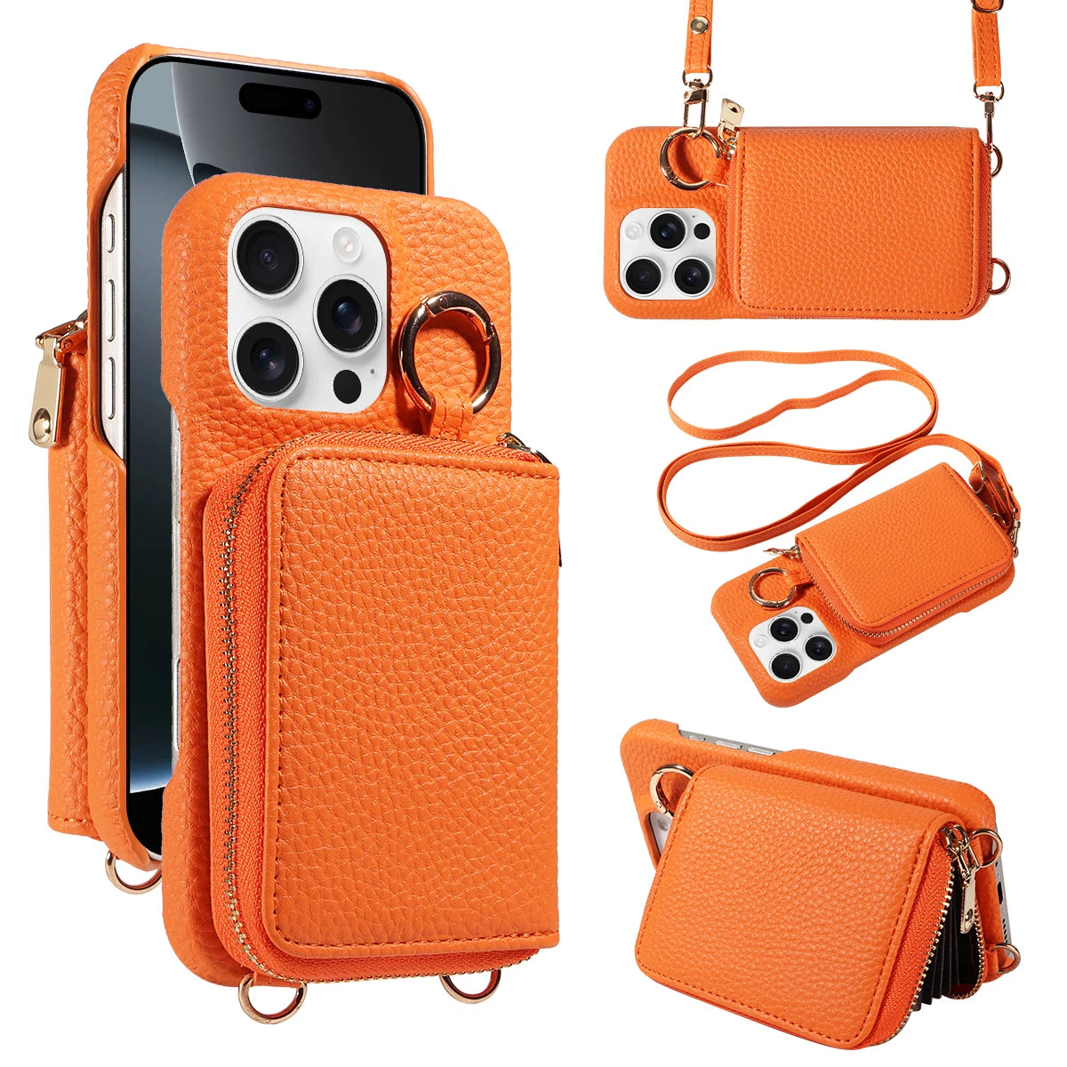 Faux Crossbody Wallet Case