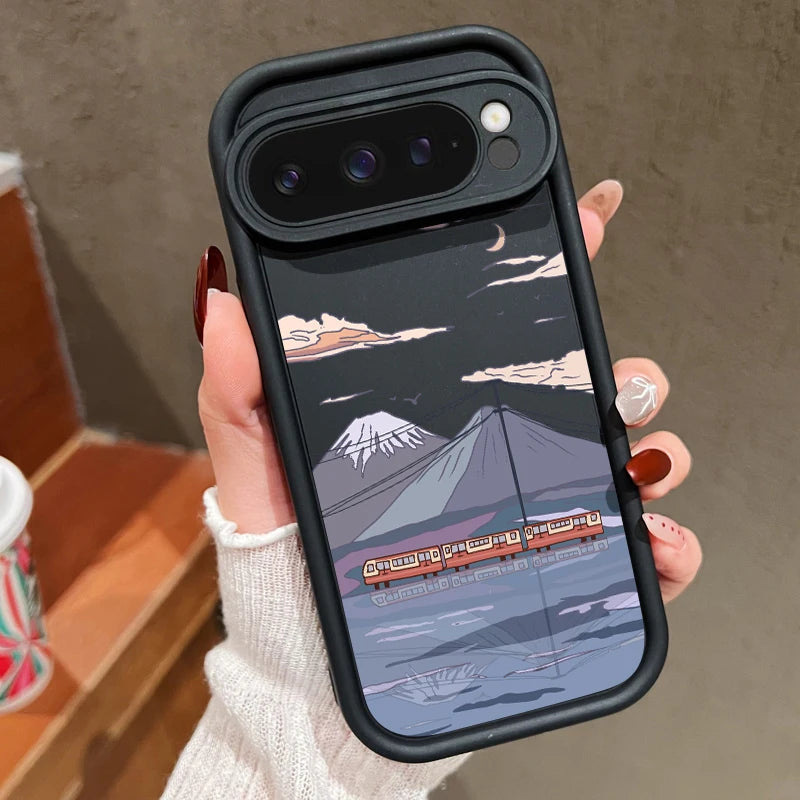 Landscape Pattern Silicone Pixel Case