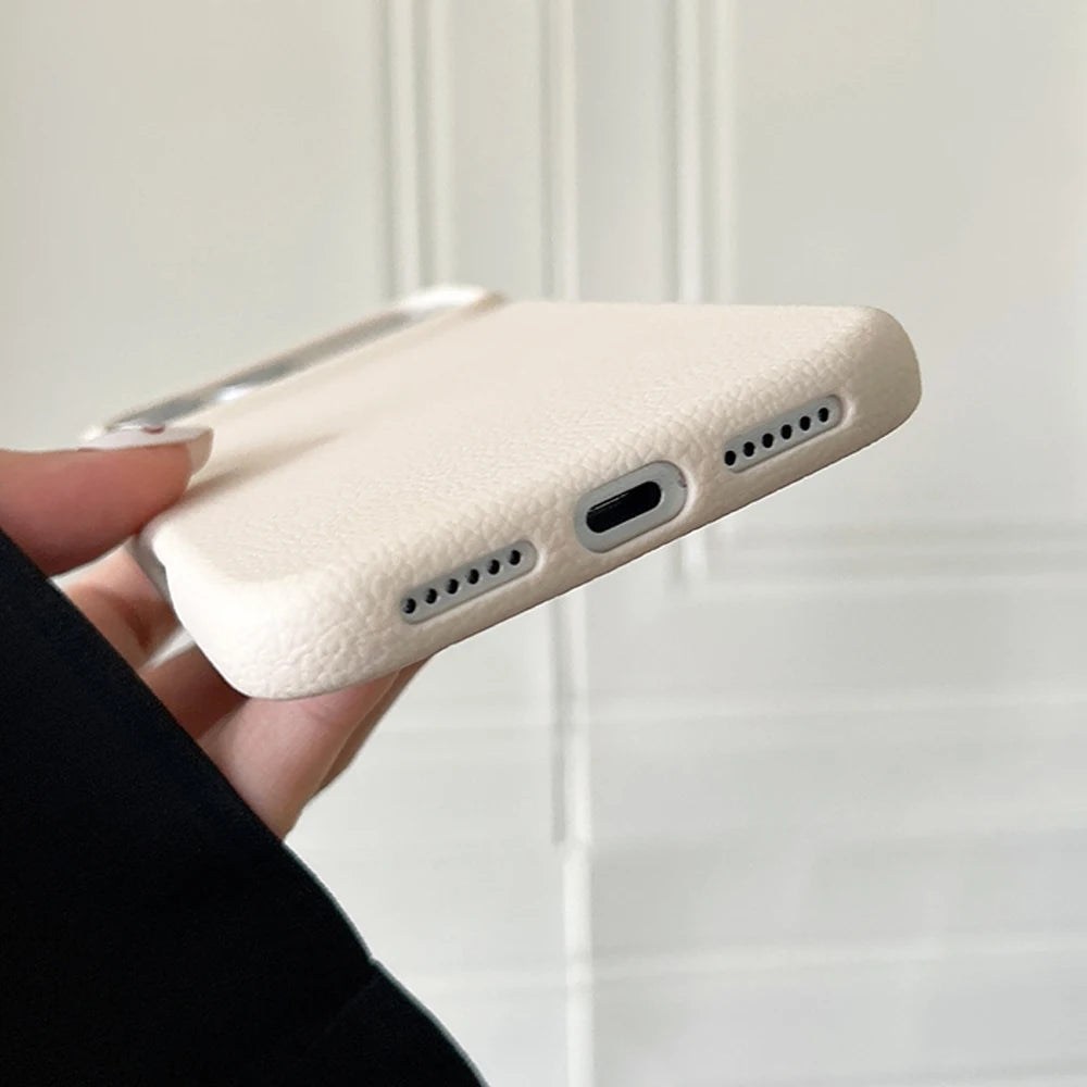 Luxury Leather Texture Grip Case