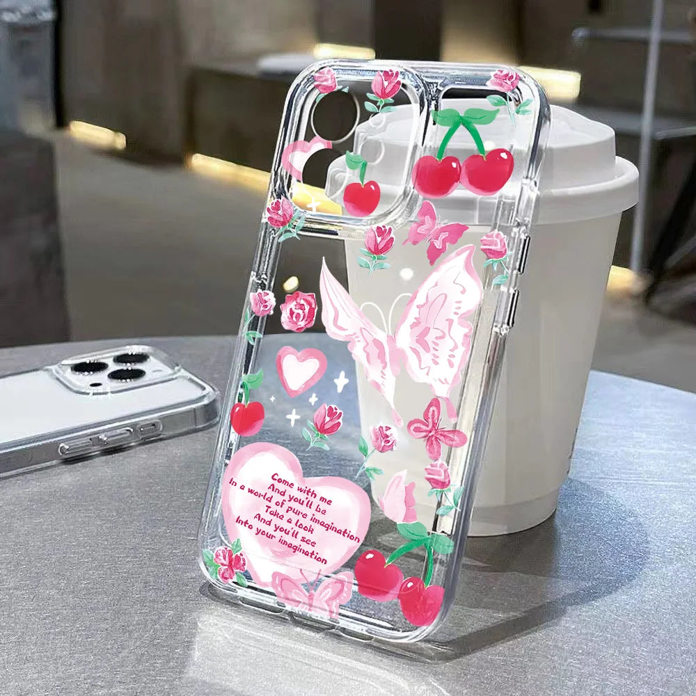 Crystal Butterfly Clear Case