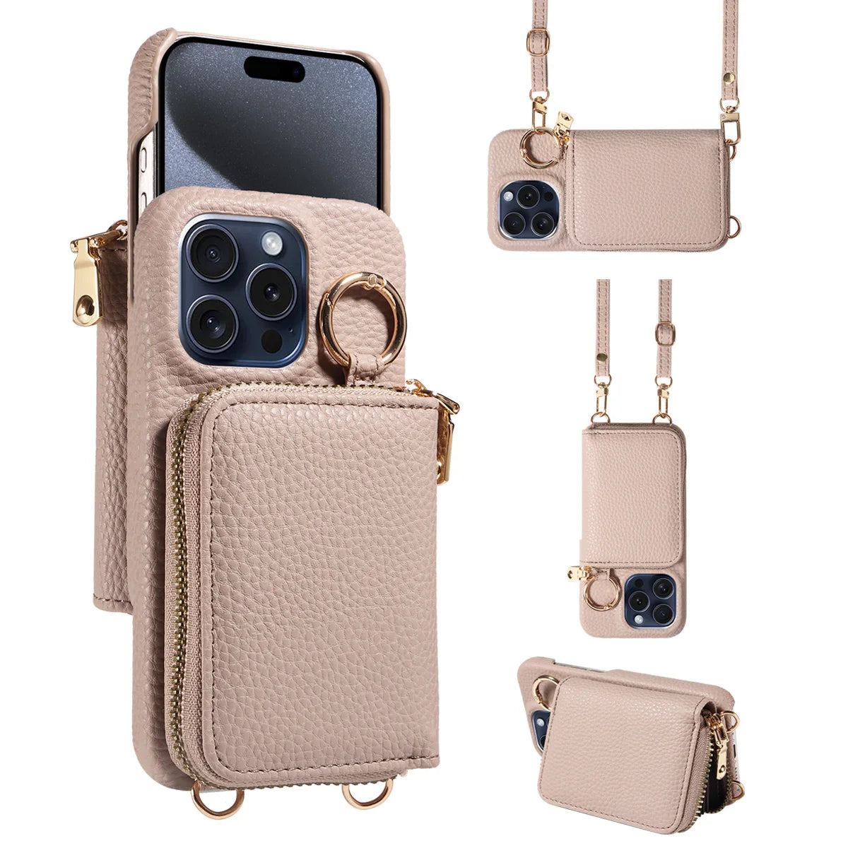 Faux Crossbody Wallet Case