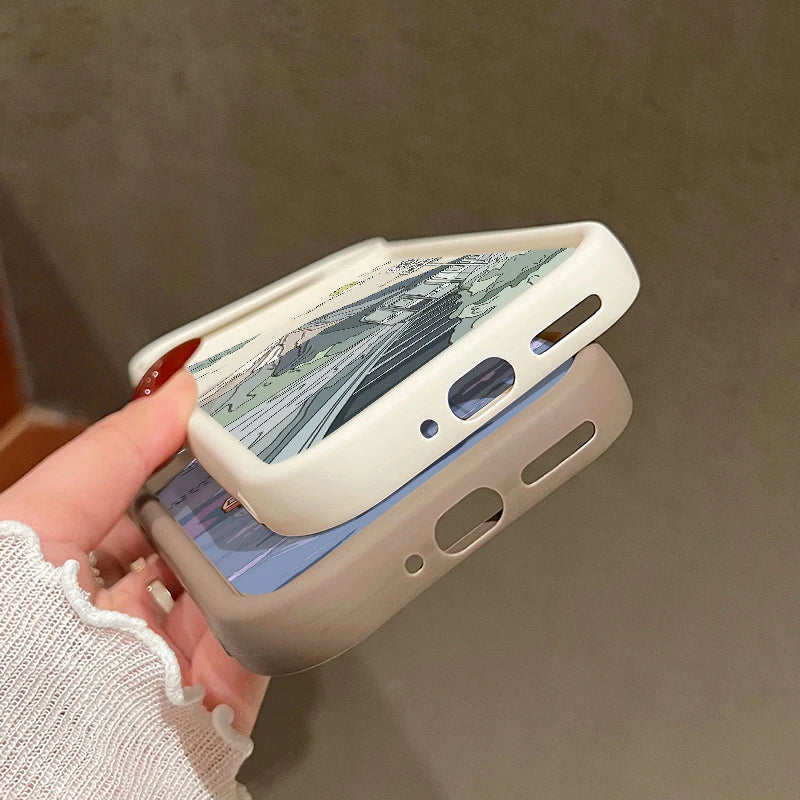 Landscape Pattern Silicone Pixel Case