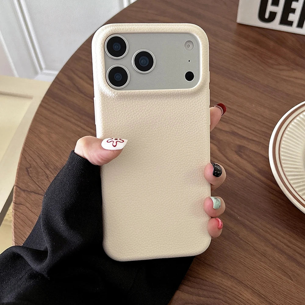 Luxury Leather Texture Grip Case