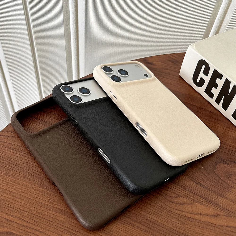 Luxury Leather Texture Grip Case