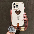Leopard Love Heart Lanyard Case