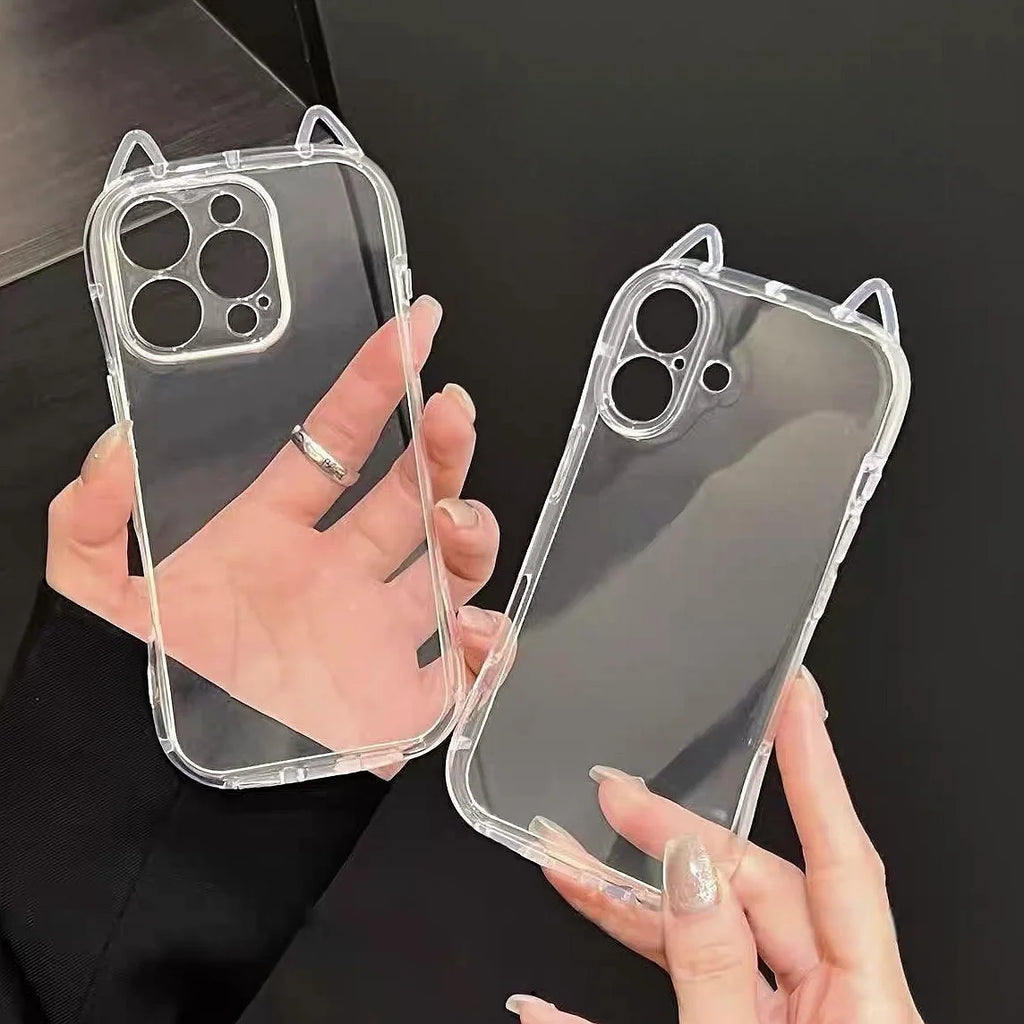 Transparent Cute Cat Ear Case