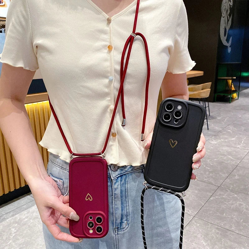 Love Lanyard Crossbody Case