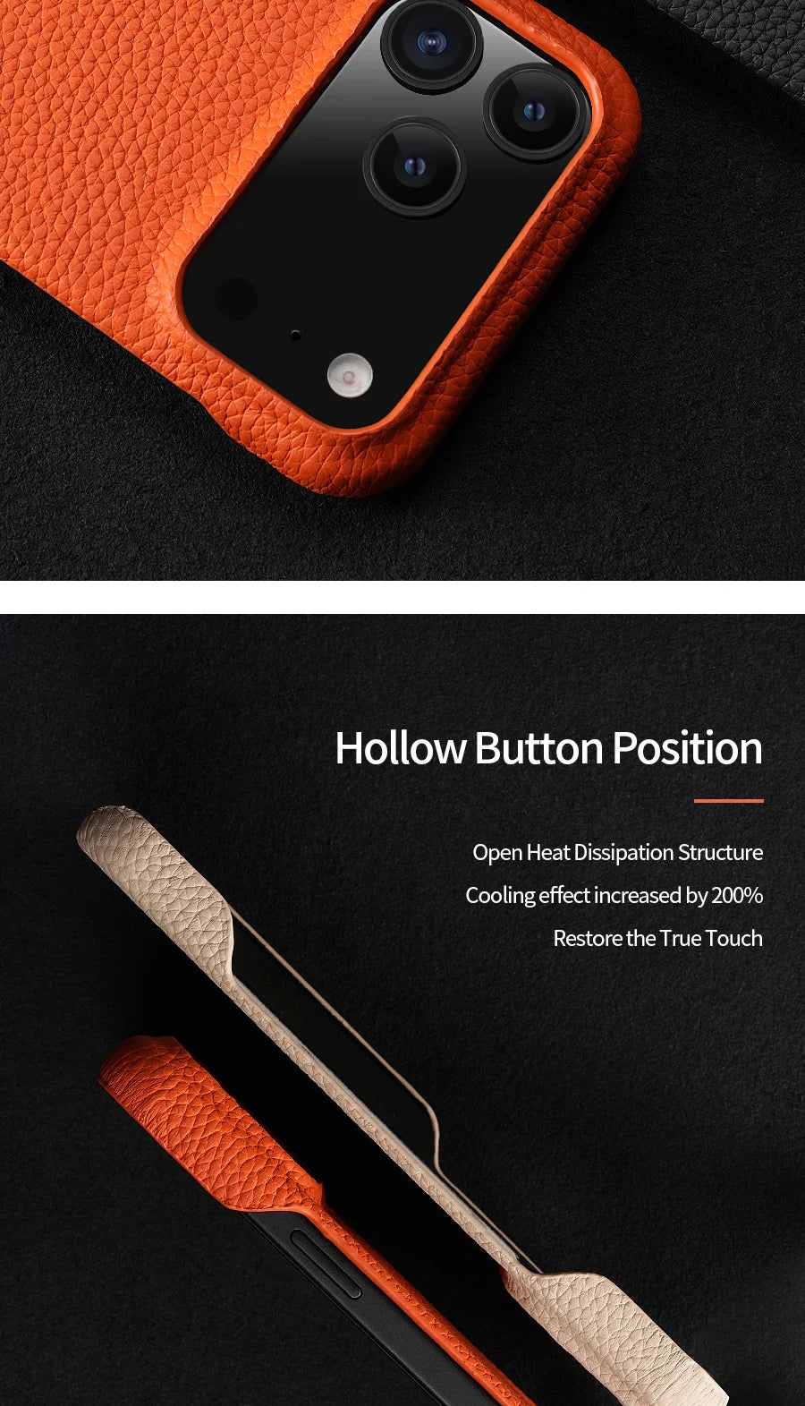 Luxury Natural Cowhide Leather Case