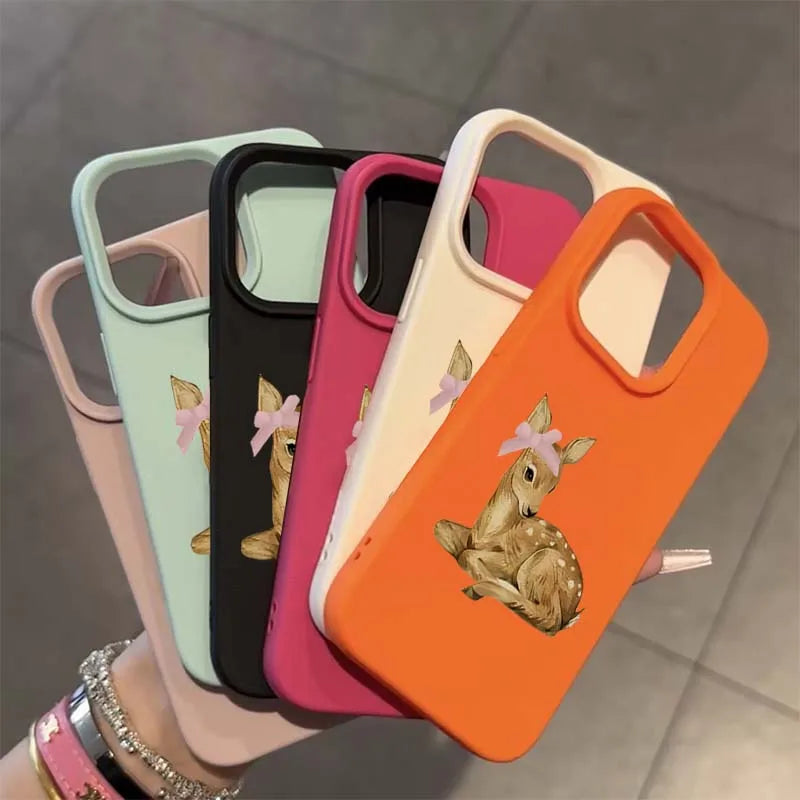 Retro Deer Lychee Pattern Case