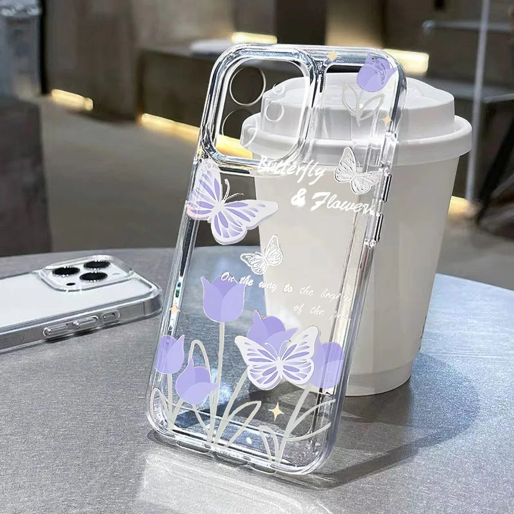 Crystal Butterfly Clear Case