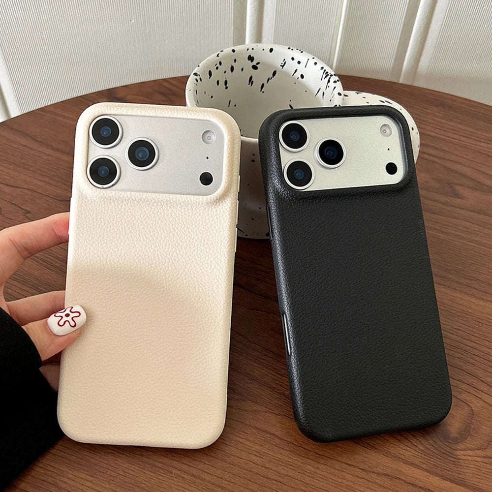 Luxury Leather Texture Grip Case