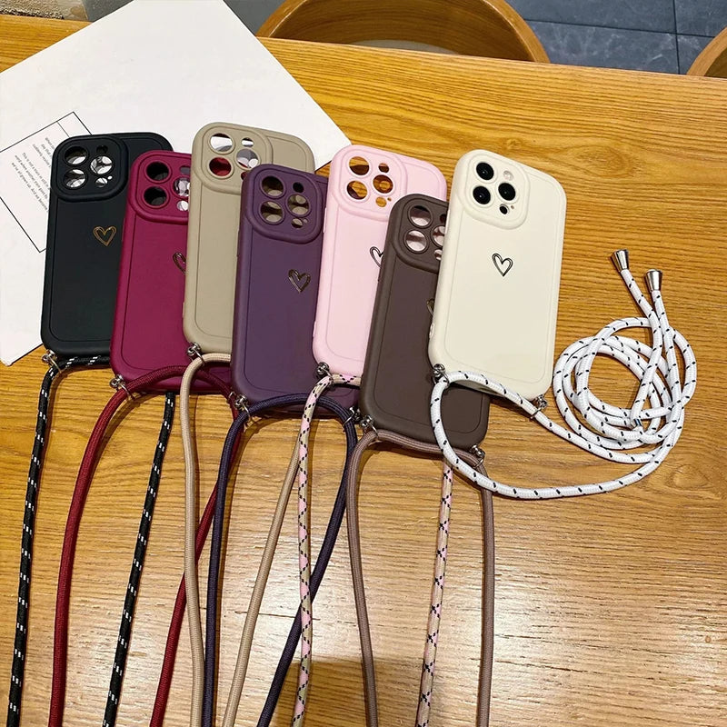 Love Lanyard Crossbody Case