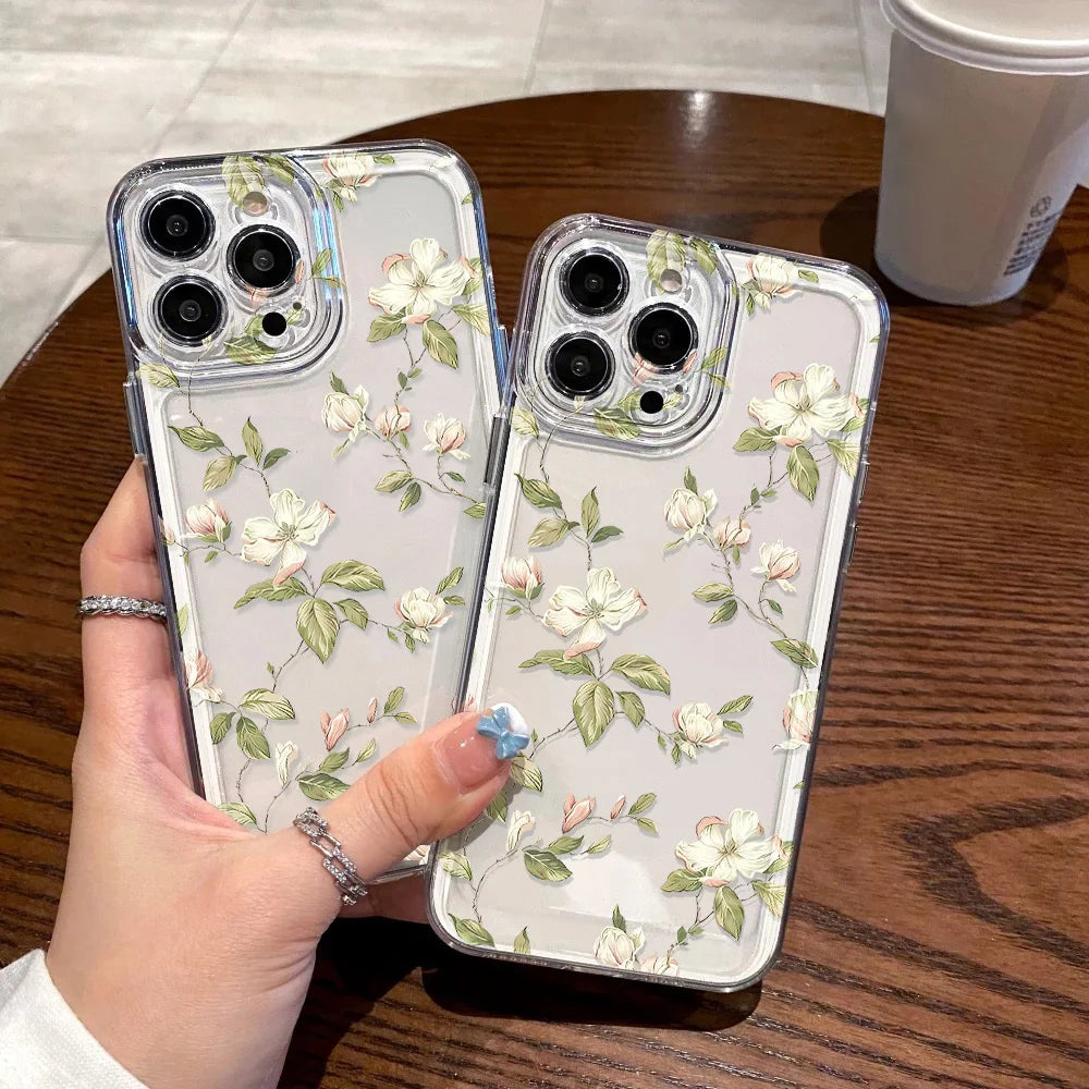 Floral Clear Silicone Case