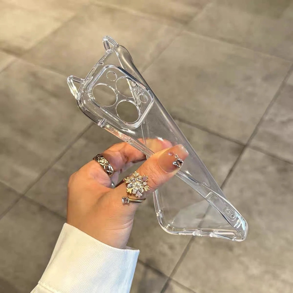 Transparent Cute Cat Ear Case