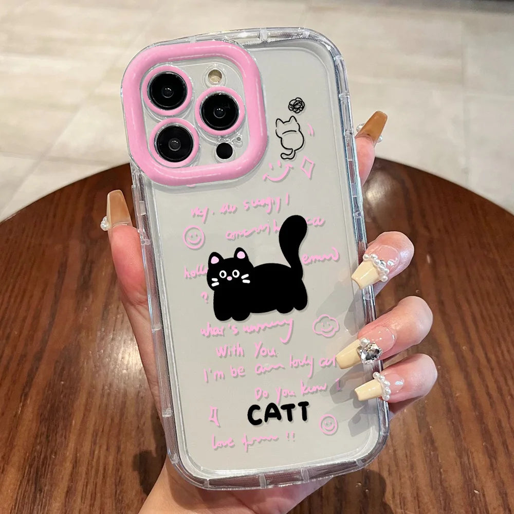 Cute Black Baby Cat Silicone Case