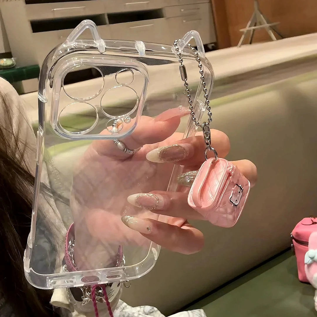 Transparent Cute Cat Ear Case