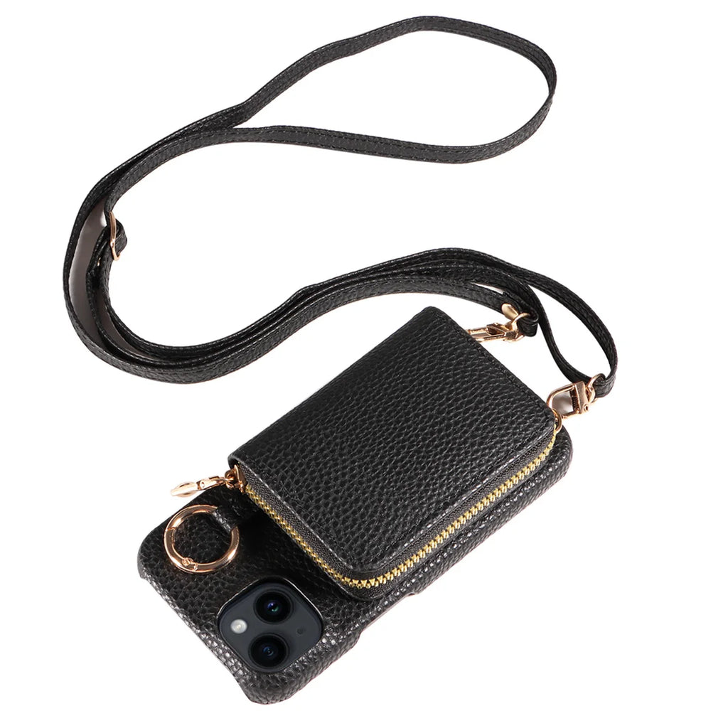 Faux Crossbody Wallet Case