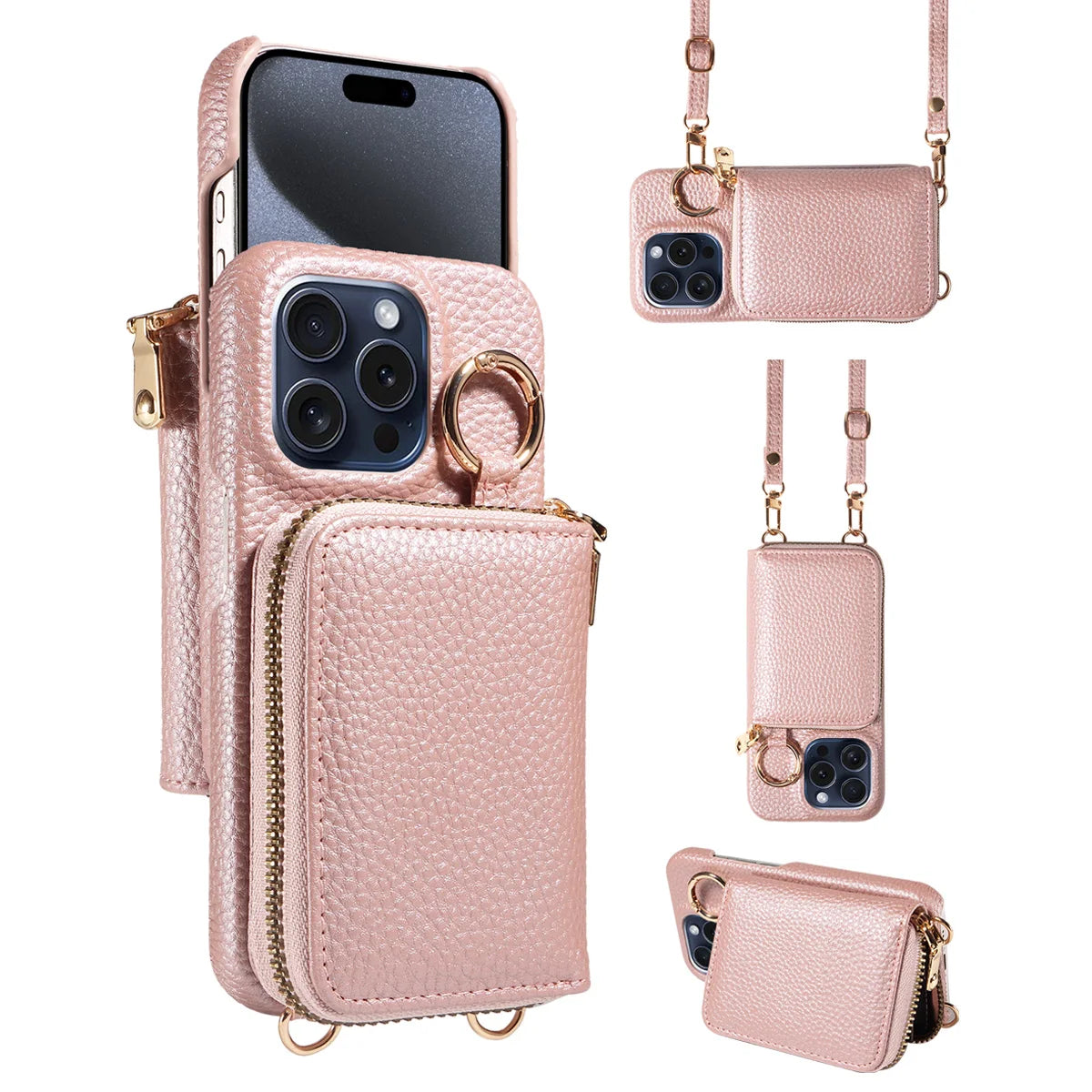 Faux Crossbody Wallet Case