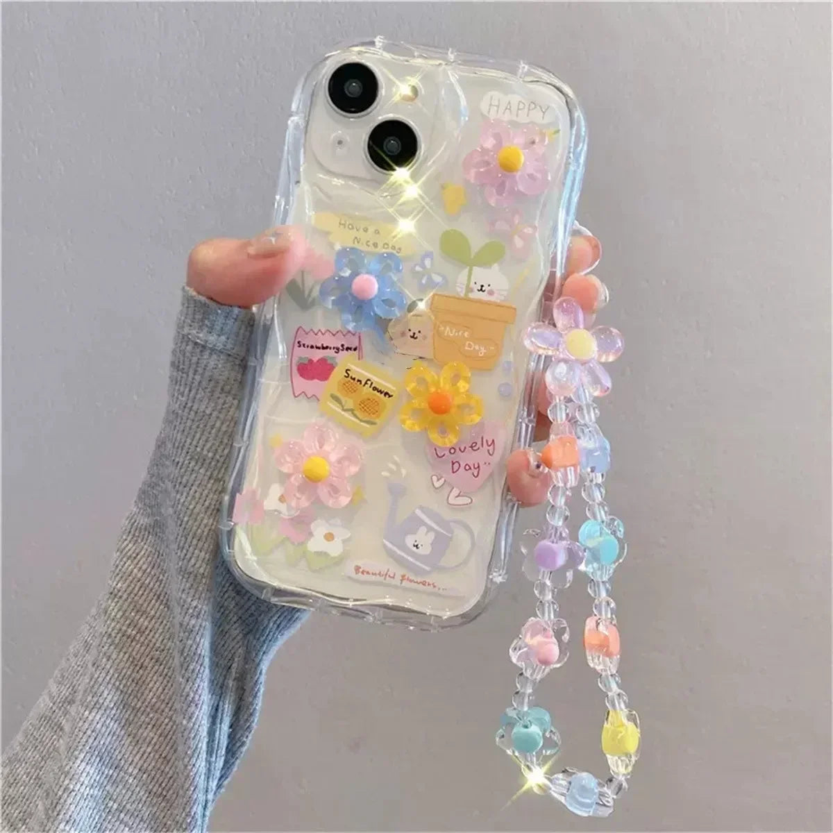 Bear Charm Lanyard Case