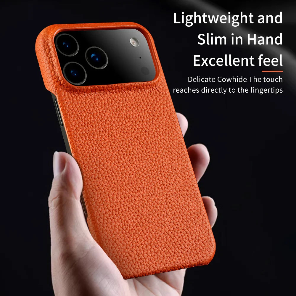 Luxury Natural Cowhide Leather Case