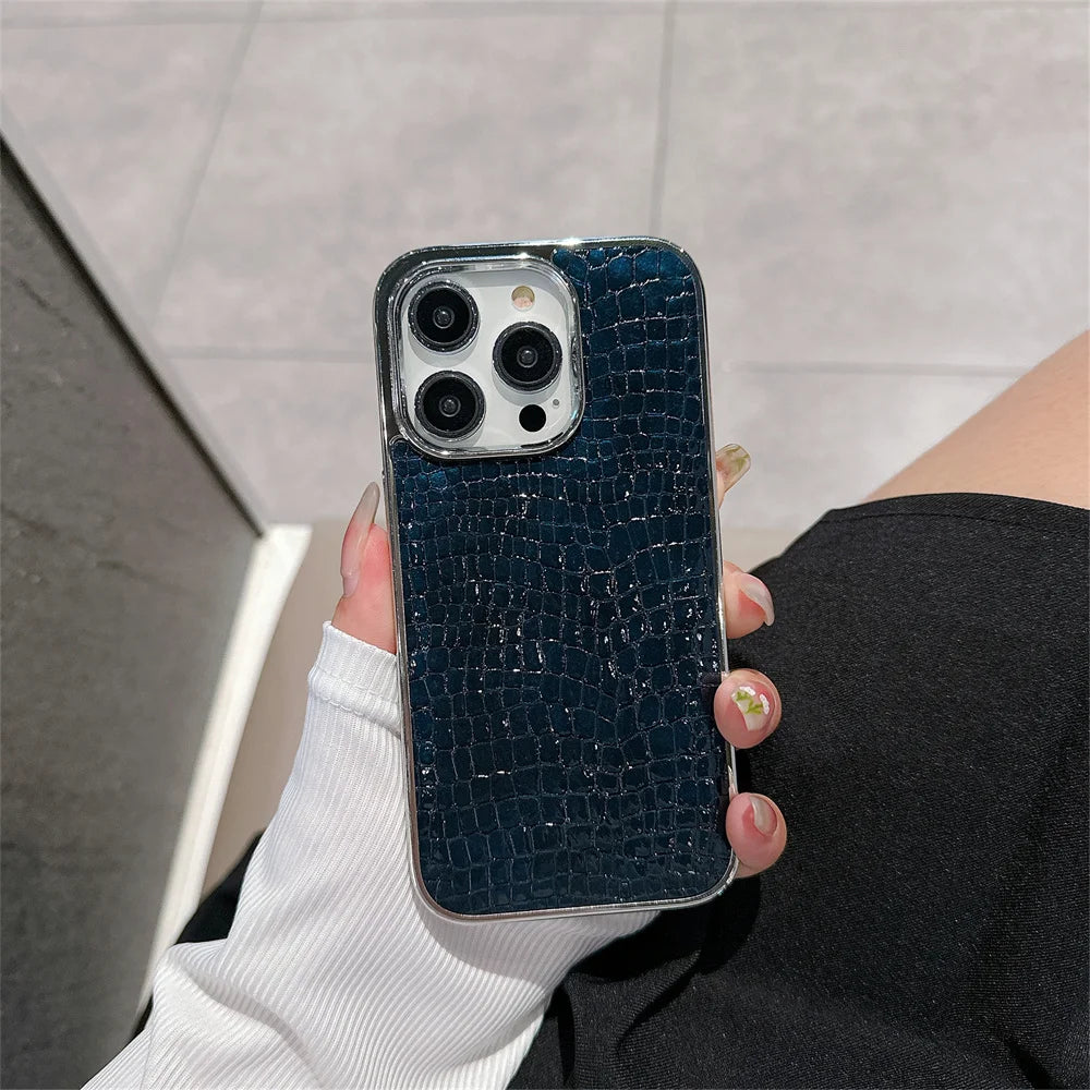 Luxury Croc Gloss Case