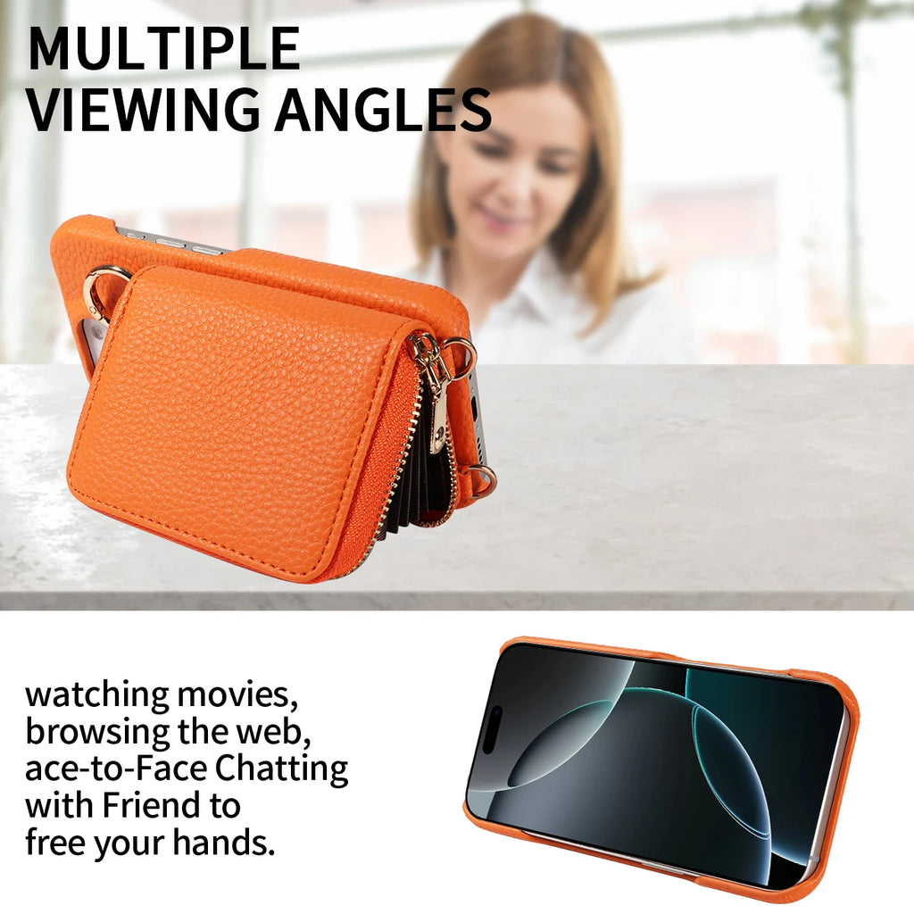 Faux Crossbody Wallet Case