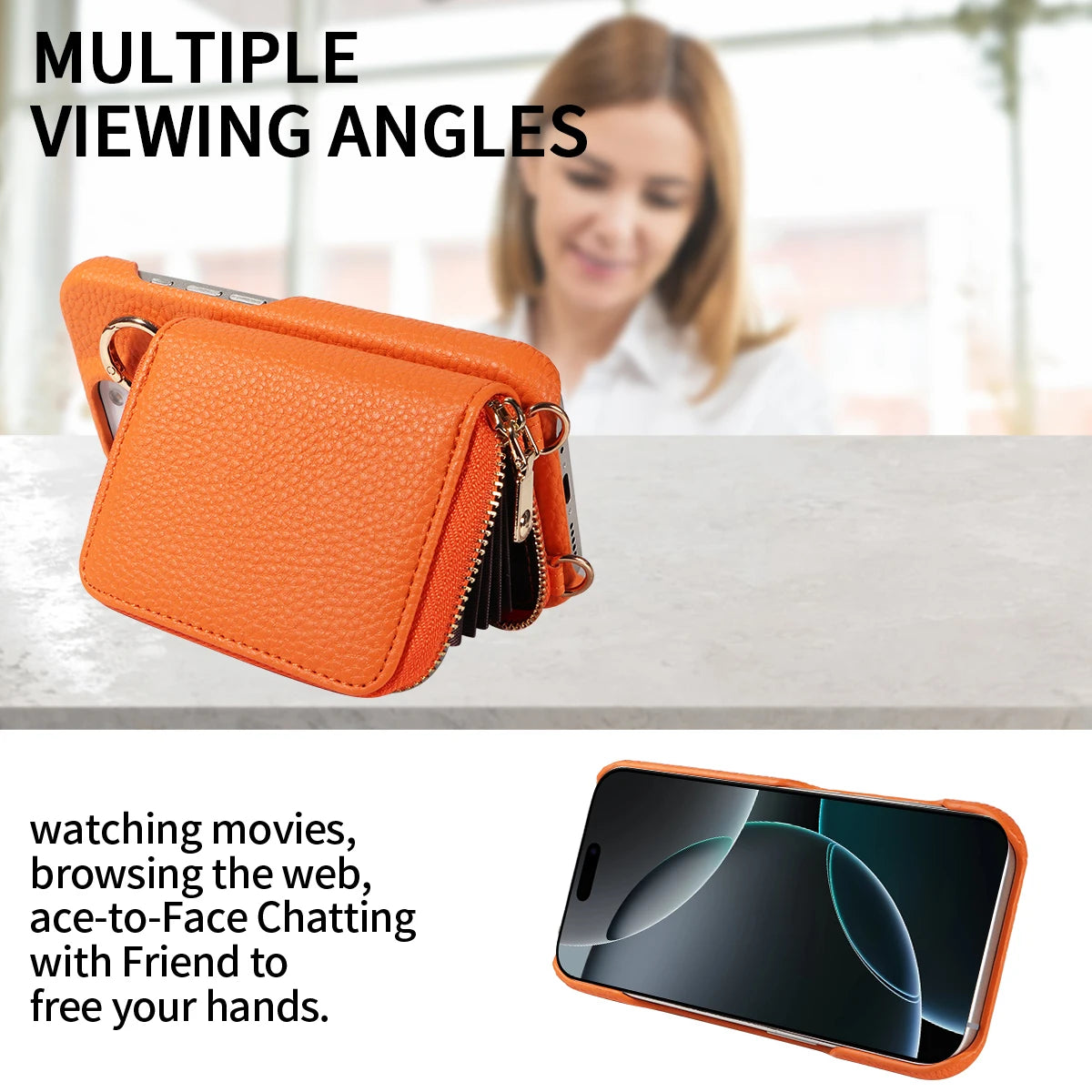 Faux Crossbody Wallet Case