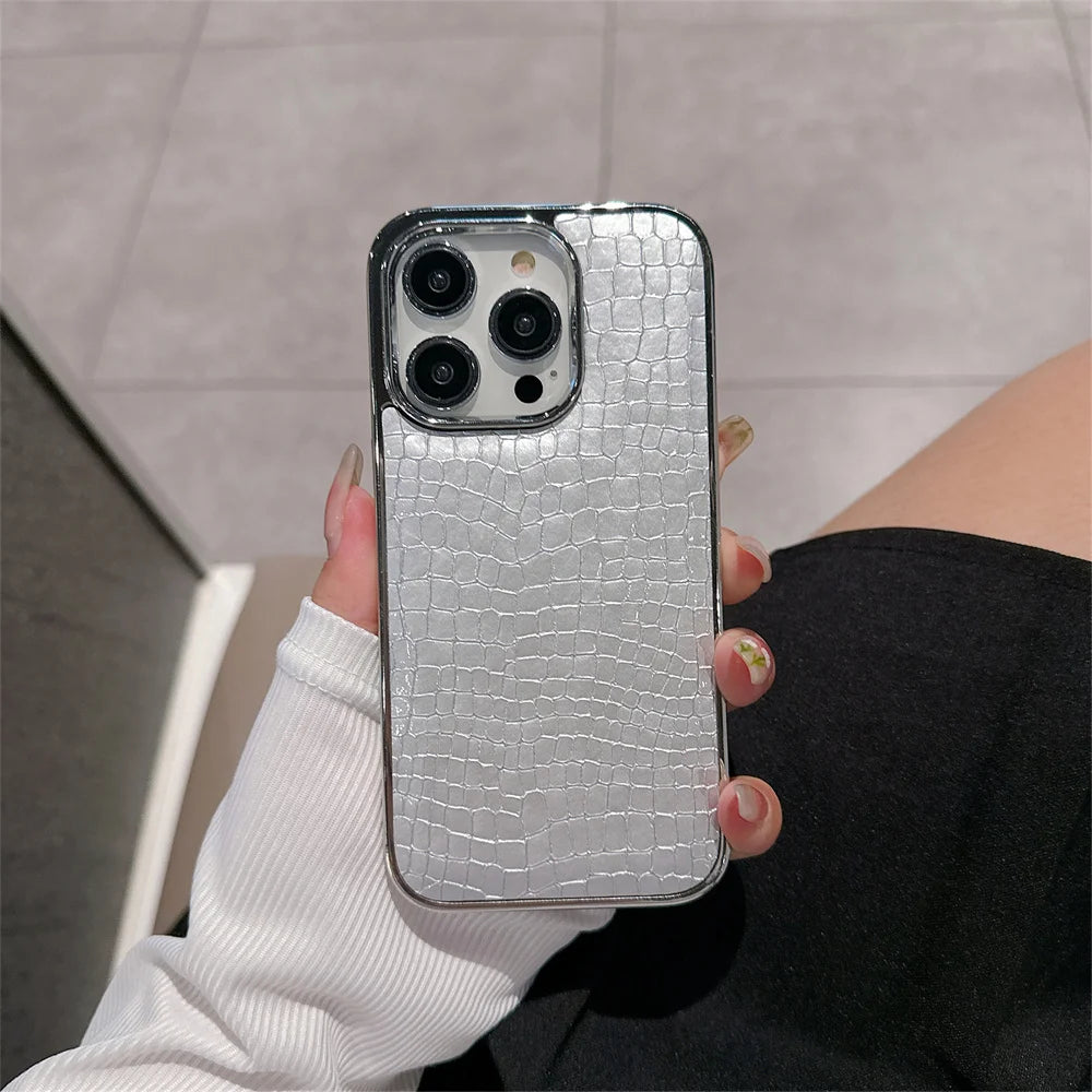 Luxury Croc Gloss Case